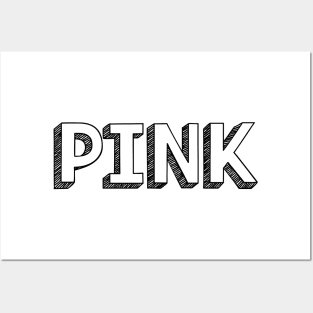 Pink <\\> Typography Design Posters and Art